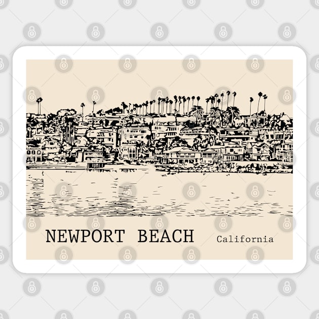 Newport Beach California Sticker by Lakeric
